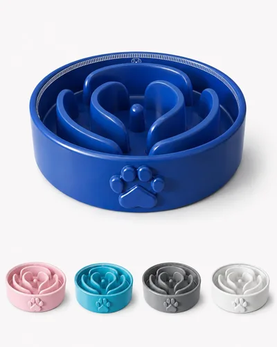 Vista 13 de Cuencos de cerámica para perros de 1.5 tazas, comedero lento para perros pequeños y medianos, apto para microondas, tazón de cerámica para mascotas