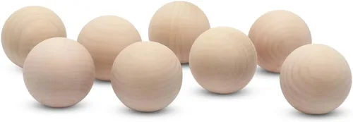 Vista 13 de Bolas de madera pequeñas de 1-3/4 pulgadas, paquete de 10 bolas de madera para manualidades y proyectos de bricolaje, bolas de madera de abedul