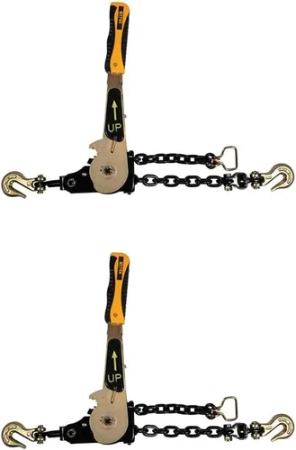 Vista 22 de Mytee Products Tensor de Cadena con Trinquete Fácil de 1/4" - 5/16" con Ganchos de Agarre y 2500 lbs WLL - Tensor de Carga con Trinquete de Amarre