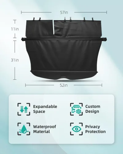 Vista 77 de SCITOO Funda de Carga 2011-2015 Compatible con Smart Fortwo 2008-2015 Compatible con Smart Fortwo 1.0L Funda Trasera Retráctil Mejorada con Aluminio