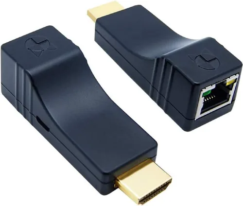 Vista 10 de DDMALL Mini extensor HDMI de hasta 330 pies/328.1 ft, 1080P a 60 Hz, extensor HDMI Full HD sobre cable Ethernet CAT5e/CAT6, con control IR directo 1