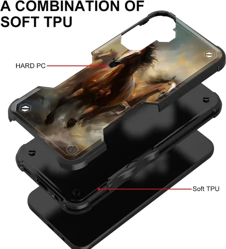 Vista 688 de Funda para Galaxy A14 5G, [Doble Capa][Protección contra Caídas de Grado Militar de 10 Pies] [Antideslizante] Funda Resistente a Prueba de Golpes