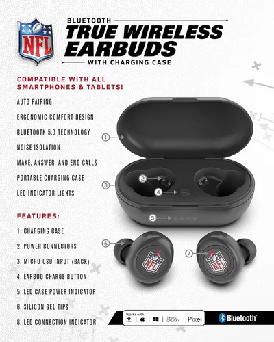 Vista 4 de SOAR NFL True Wireless Earbuds V.2