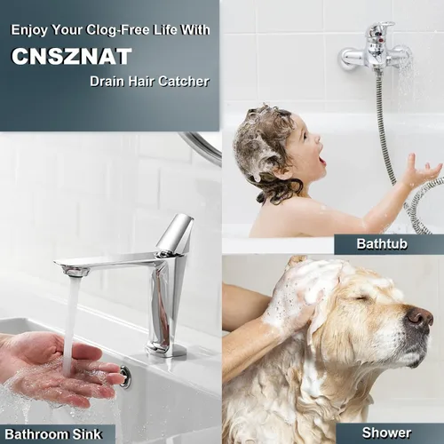 Vista 3 de Coladores de Drenaje para Baño (Juego de 3 Tamaños), Atrapa Cabellos para Lavabo de Baño, Bañera, Ducha, Drenaje de Piso, Filtro Trampa de Acero