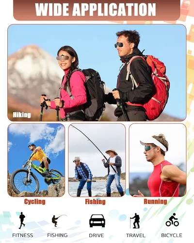 Vista 5 de 5 pares de gafas de sol polarizadas con clip sin borde, gafas de conducción antirreflejos