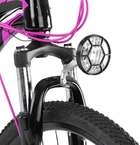 Vista 6 de Juego de luces de dinamo para bicicleta, faros delanteros y traseros LED, luz de seguridad, accesorios de ciclismo