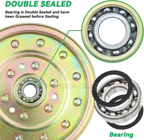 Vista 7 de 1-633109 Polea tensora reemplaza 132-9424 Exmark 126-7685 116-4667 Husqvarna 539102610 para Exmark Lazer Z 60 pulgadas, Toro Z400 Z500 Z580 Z553 Z