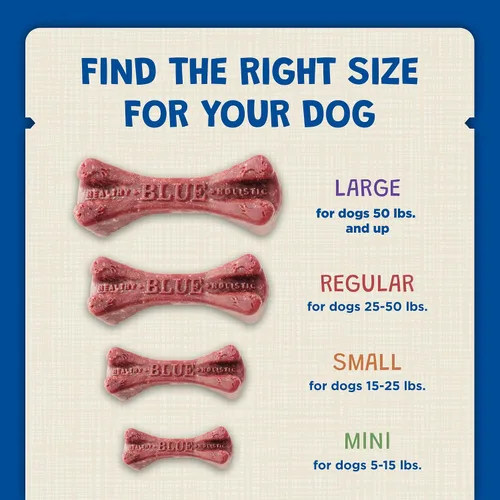 Vista 7 de Blue Buffalo Dental Bones - Mini golosinas dentales naturales para masticar para perros, (5-15 libras) bolsa de 12 onzas