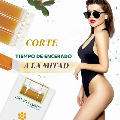 Vista 2 de Clean + Easy Cera original Roll On – Cartucho de recarga de cera suave grande para depilación suave en piernas, brazos y cuerpo, paquete de 3