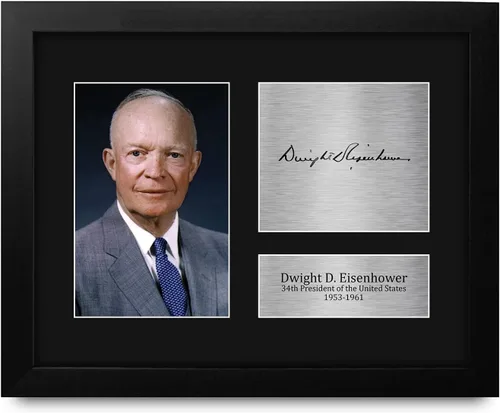 Vista 8 de HWC Trading El presidente de los Estados Unidos, Dwight D. Eisenhower, autógrafo, reproducción firmada por la USL, pantalla impresa de fotos