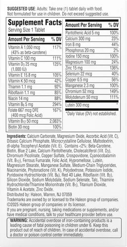 Vista 13 de Centrum Silver - Multivitamínico para mujeres 50 Plus, suplemento multivitamínico/multimineral con vitamina D3, vitaminas B, ingredientes sin OMG