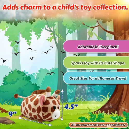 Vista 4 de Animales de peluche para niños, suaves y tiernos, decoración de guardería para niños y niñas, bosque y duodécimo regalo impresionante