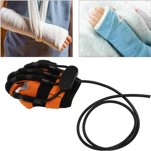 Vista 3 de Guantes de robot de rehabilitación – Guantes de robot de rehabilitación de dedos para recuperación de la función de la mano, soporte para enderezar