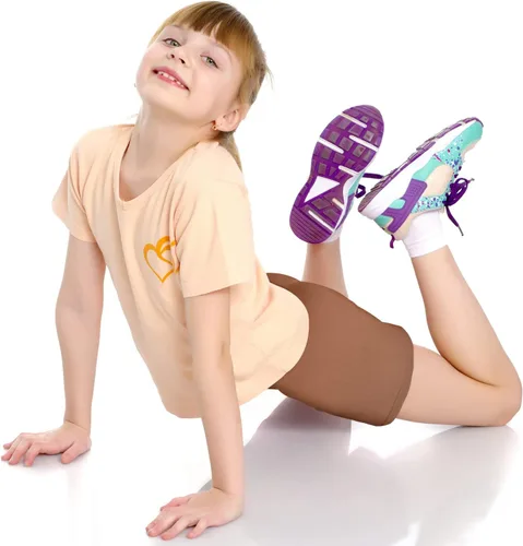 Vista 5 de Boyiee Paquete de 8 pantalones cortos de baile para niñas, pantalones cortos de ciclismo para danza, gimnasia, yoga, seguridad activa debajo