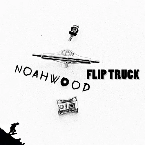 Vista 6 de NOAHWOOD Fingerboards Parts Professional Prince III - Camiones abatibles (1.34 pulgadas) + tuercas de autobloqueo actualizadas (blanco plateado)