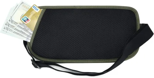 Vista 82 de DAITET Cinturón de dinero, soporte para pasaporte, cartera de viaje oculta segura con bloqueo RFID, riñonera encubierta (negro), Negro, Rfid
