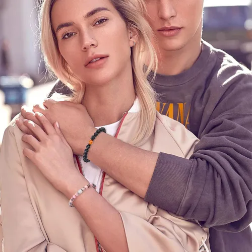Vista 104 de 2 pulseras magnéticas para parejas, piedra natural negra mate, cristal para votos de amor eterno, juego de pulseras de cuentas de piedra de energía