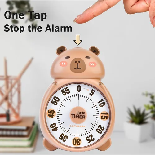 Vista 4 de Cute Visual Timer for Kids, Kids 60 Minute Countdown Timer for Teaching, Silent Time Management Tools for Home Classroom Office Kitchen, Desk Timer