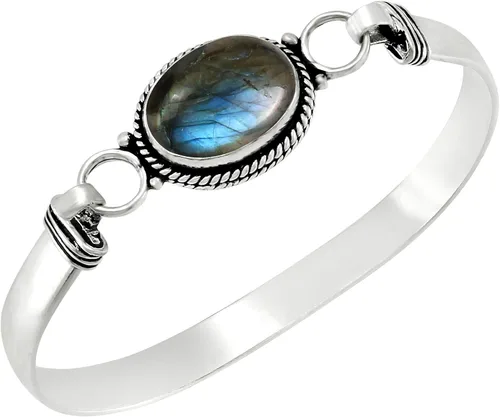 Vista 14 de Pulseras de piedras preciosas ovaladas naturales para mujer Amatista
