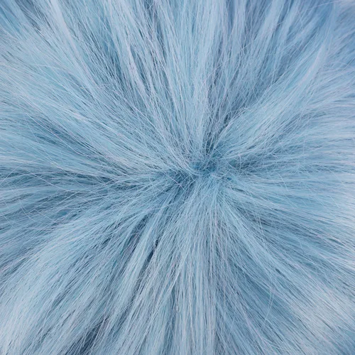 Vista 6 de ANOGOL - Peluca de cosplay de anime azul para hombre, peluca corta azul claro, pelo corto con puntas