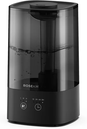 Vista 9 de ROSEKM Humidificadores para dormitorio (1.1L), pequeño humidificador de niebla fría para hogar, plantas y guardería de bebé, humidificador
