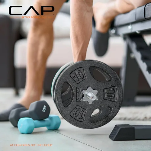Vista 6 de CAP Barbell Placas de peso de agarre estándar de 1 pulgada