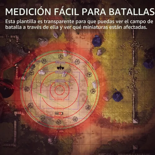 Vista 3 de CZYY DND AOE - Plantilla de hechizo, marcador de efecto de daño de área