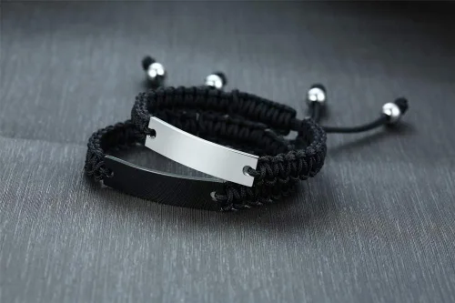 Vista 6 de VNOX Juego de 2, 3, 4, 5 pulseras de cuerda trenzada hechas a mano para dama de honor, pareja