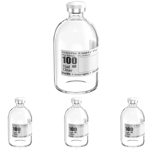 Vista 5 de 1ml 10 piezas de vial estéril vacío con tapas de plástico de aluminio desmontables, botella de penicilina de 13mm con tapón de crimpar, vial