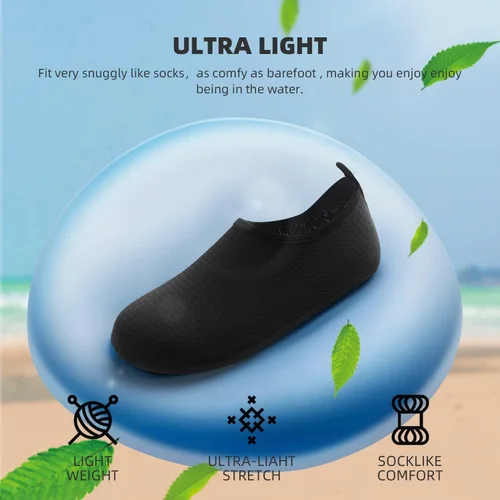 Vista 6 de ATHMILE Zapatos de agua para mujeres y hombres, calcetines de secado rápido, para playa, natación, piscina, río, yoga, lago, surf, deportes