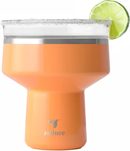 Vista 20 de Reduce Saltini - Vaso de cóctel de 16 onzas, vaso aislado de margarita con tapa, mantiene las bebidas frías durante 10 horas, alternativa al vaso