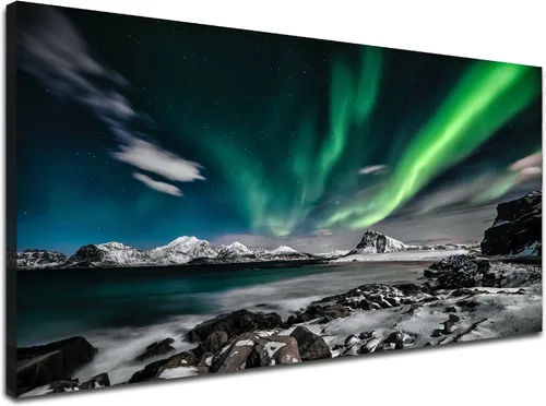 Vista 16 de Ephany Arte moderno de pared de árbol rojo, impresión en lienzo de paisaje, 80 x 40 pulgadas (5 piezas) para decoración de sala de estar