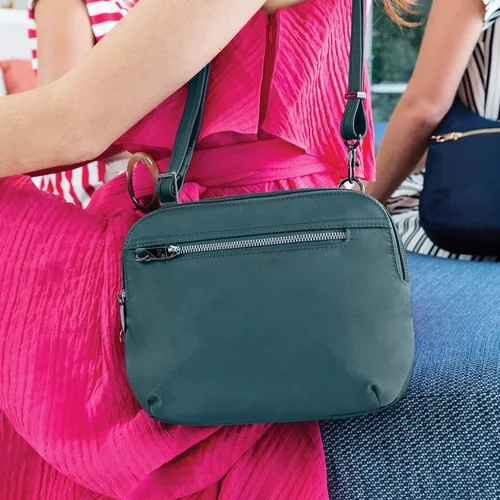Vista 2 de Travelon - Bolsa de viaje antirrobo para mujer, Azul zafiro), 43199 341