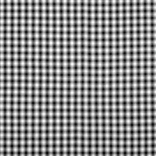 Vista 4 de Black and White French Check Fabric Tablecloth Woven Cotton, 52 x 70 Rectangular