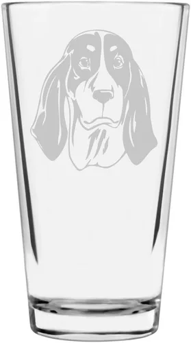 Vista 382 de Podenco Canario - Vaso de pinta de 16 onzas con temática de perro personalizado