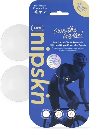 Vista 6 de NIPSKIN Men's adhesive Anti-Chafe Nipple Cover for Sports - 10 Disposable Covers & 1 Reusable Cover