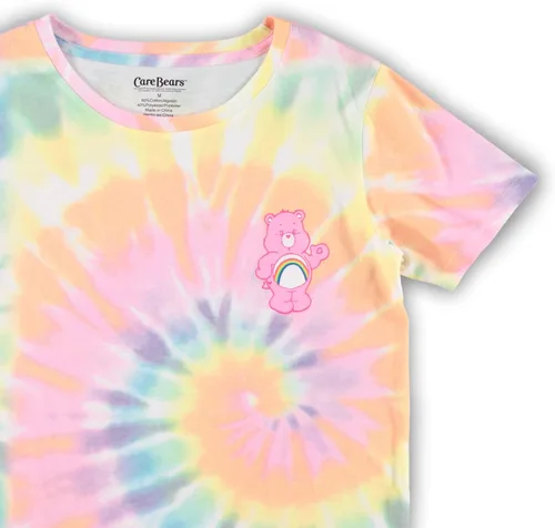 Vista 5 de Care Bears Camisa de moda para mujer - Ropa clásica para mujer - Cheer Friend Funshine Good Luck Tie Dye Tee