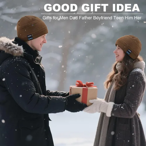 Vista 98 de Rotibox - Gorro inalámbrico con Bluetooth para deportes al aire libre, regalo de Navidad.