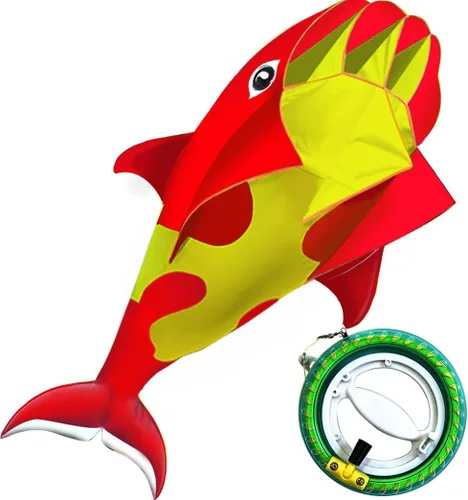 Vista 10 de HENGDA KITE 3D Kite for Kids and Adults,Easy to Fly,Excellent Fabric and Structure Design，Huge Frameless Soft Parafoil Giant Whales Dolphins Kite