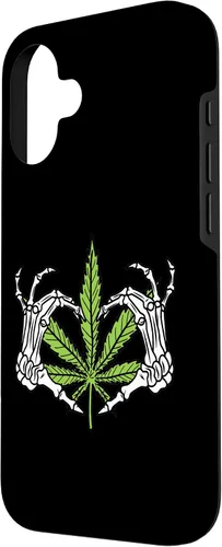 Vista 2 de iPhone 16 Skeleton Hand Heart Lazy DIY Halloween Costume Weed Stoner Case