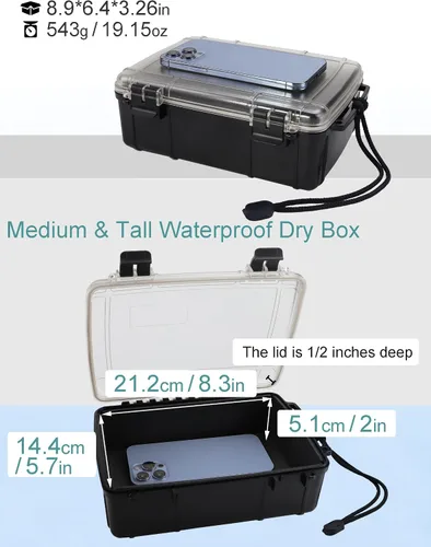Vista 7 de Avlcoaky - Caja impermeable grande para kayak, bote