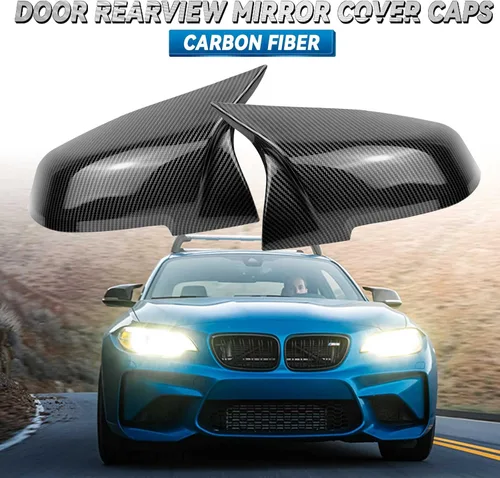 Vista 7 de Tapa de Cubierta de Espejo Retrovisor de Puerta de Repuesto para BMW F20 F22 F23 F30 F31 F32 F33 F36 F87 M2 X1 E84 (Fibra de Carbono)