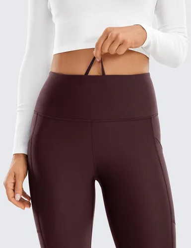 Vista 5 de CRZ YOGA Leggings térmicos con forro polar para mujer, 25 pulgadas, cintura alta, pantalones de senderismo para entrenamiento de invierno