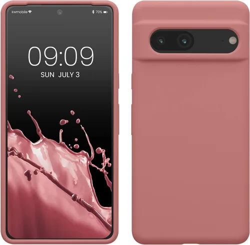 Vista 44 de kwmobile Funda compatible con Google Pixel 7 - Funda de silicona TPU con acabado suave - Piedra antigua