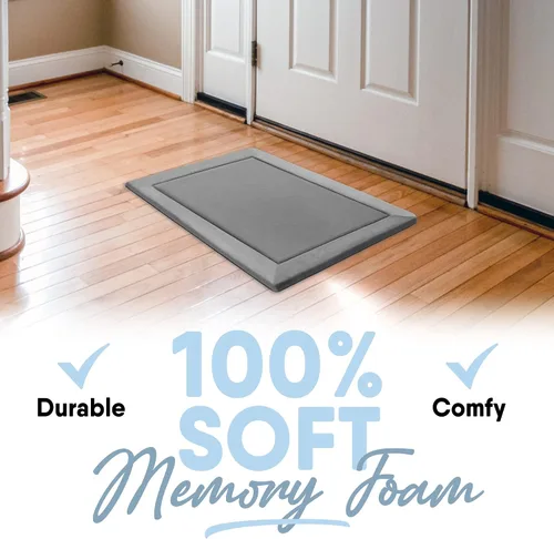 Vista 3 de Alfombra de espuma viscoelástica para sala de estar, alfombra de microfibra con almohadilla integrada, resistente a la decoloración y a las manchas