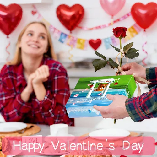 Vista 5 de Nubee Juguetes de construcción de oso marrón de San Valentín compatibles con Lego, lindos juegos de construcción de osos oscilantes con corazón