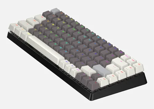 Vista 2 de Azio Cascade - Teclado mecánico, RGB retroiluminado, interruptores y teclas de intercambio en caliente, conexión inalámbrica USB-C o Bluetooth