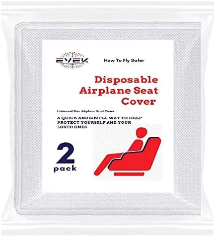 Vista 2 de 2 fundas protectoras de asiento de avión, fundas universales para asiento de avión, automóviles, vehículos, desechablesreutilizables, accesorios