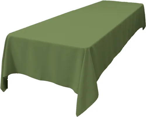 Vista 171 de LA Linen Mantel rectangular lavable de popelín de poliéster, resistente a las manchas y a las arrugas, cubierta de mesa 60x84, mantel de tela