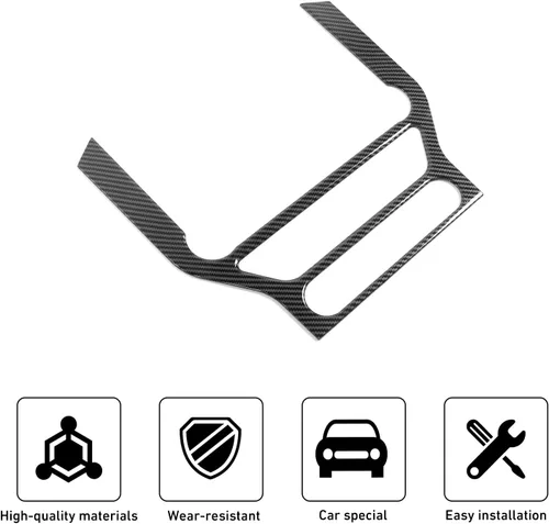 Vista 3 de Linakip Moldura de Panel de Consola Central Compatible con Ford Mustang GT 2015 2016 2017 2018 2019 2020 2021 2022 2023, Moldura de Panel de Aire